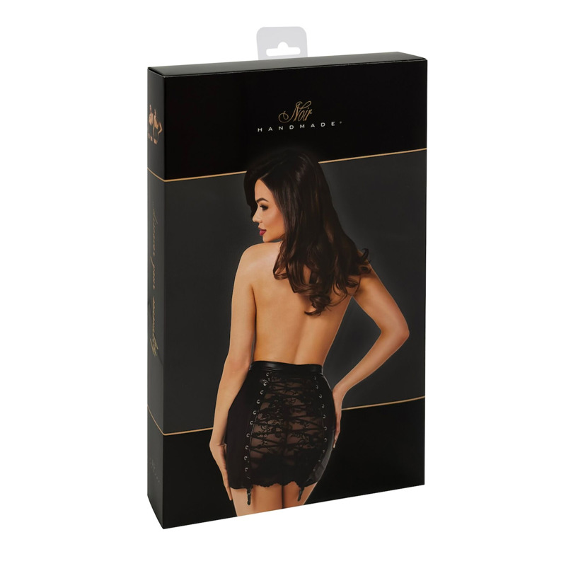 Юбка Noir Handmade F341 Powerwetlook and lace skirt - L