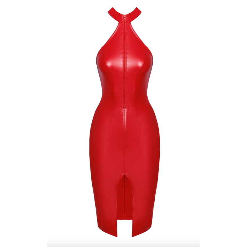 Платье Noir Handmade F354 Red powerwetlook dress - XL