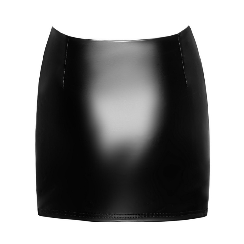 Юбка Noir Handmade F345 Powerwetlook skirt with garter - L