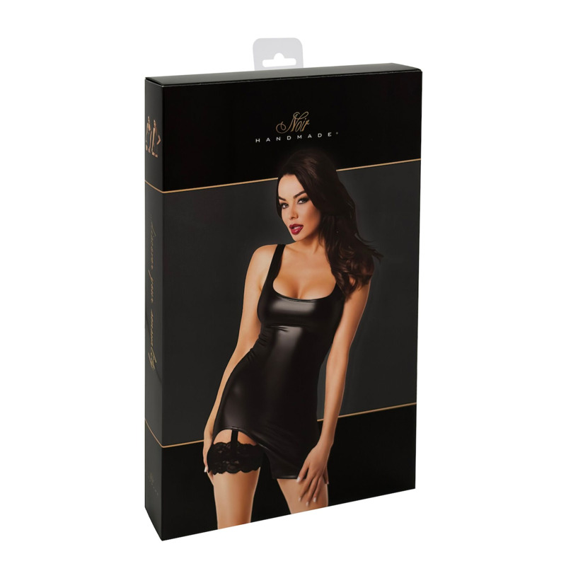 Платье Noir Handmade F344 Powerwetlook dress with garter - L
