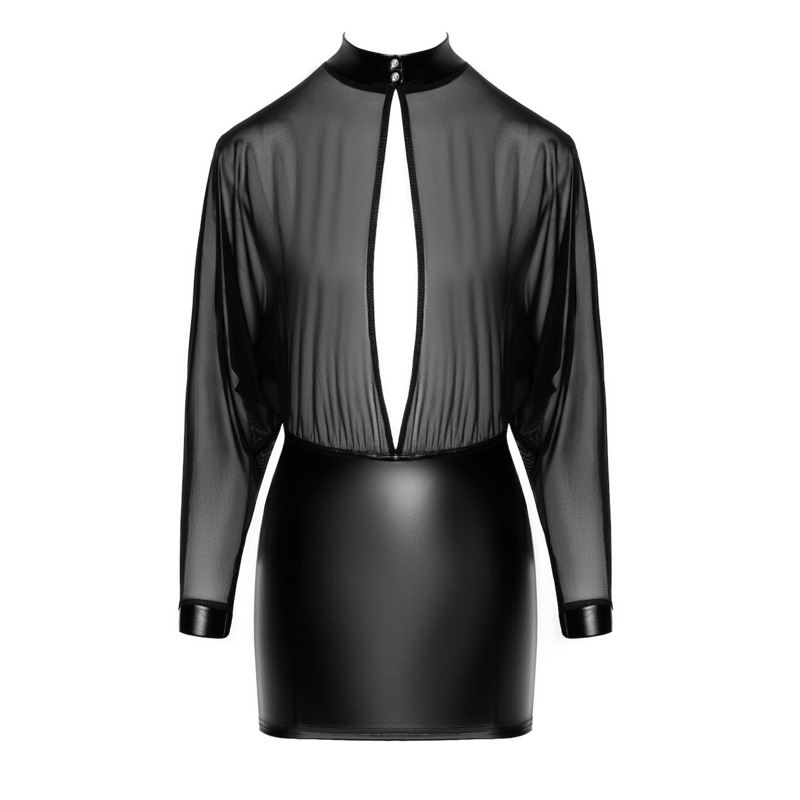 Платье Noir Handmade F348 Powerwetlook and tulle dress - XXL