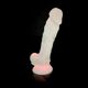Фаллоимитатор SilexD Johnny Pink (MODEL 1 size 7in) Glow in the dark, двухслойный, силикон+Silexpan