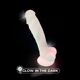 Фаллоимитатор SilexD Johnny Pink (MODEL 1 size 7in) Glow in the dark, двухслойный, силикон+Silexpan