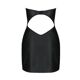 Мини-платье из экокожи Passion CELINE CHEMISE 6XL/7XL, black, шнуровка, трусики в комплекте