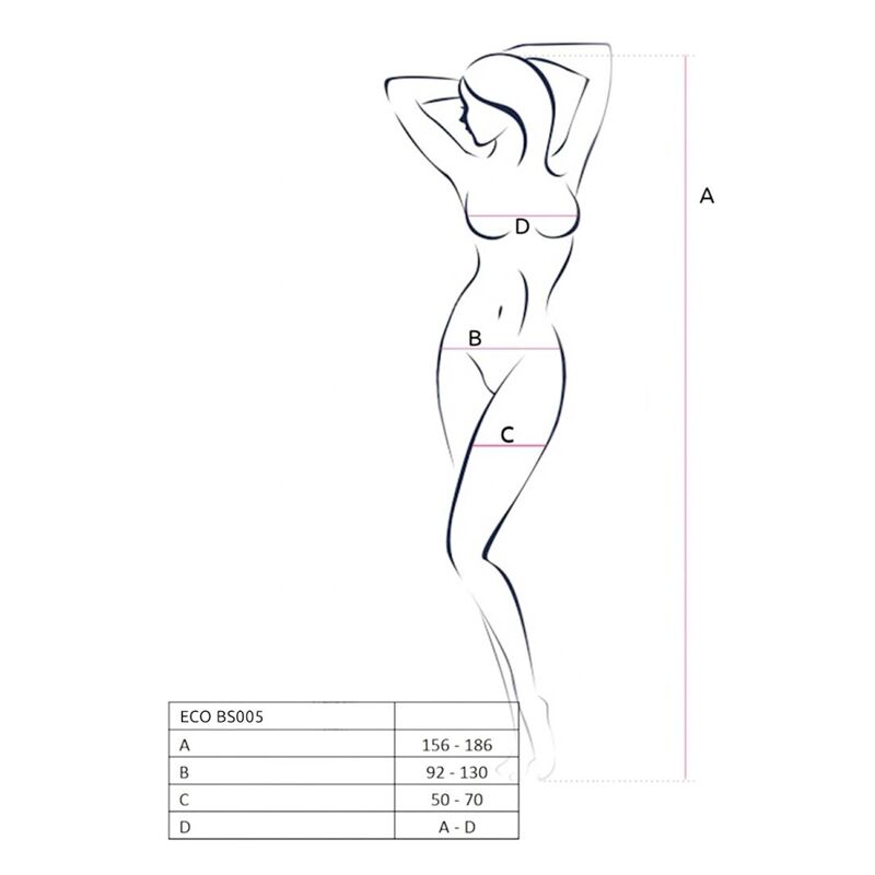 Бодистокинг Passion ECO BS005 white, плотный, открытый доступ, имитация подвязок