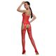 Бодистокинг Passion ECO BS006 red, с доступом, халтер, имитация подвязок