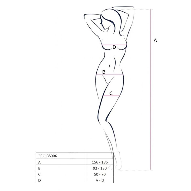 Бодистокинг Passion ECO BS006 red, с доступом, халтер, имитация подвязок