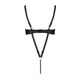 Боди из экокожи Passion CELINE BODY 4XL/5XL black, с доступом, открытый