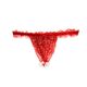 Набор Intt BRAZILIAN PANTY RED: трусики на завязках S-XL с жемчужным кольцом + клубничный лубрикант