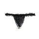 Набор Intt BRAZILIAN PANTY BLACK: трусики на завязках S-XL с жемчужным кольцом + клубничная смазка
