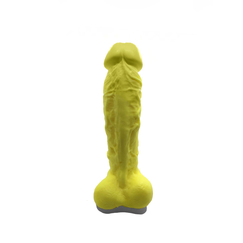 Крафтовое мыло-член с присоской Чистий Кайф Yellow size XL, натуральное