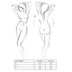 Корсет под латекс с пажами Passion BES CORSET 4XL/5XL, black, стринги, шнуровка