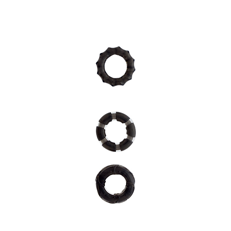 Набор колец MENZSTUFF STRETCHY COCK RINGS, SMOKE