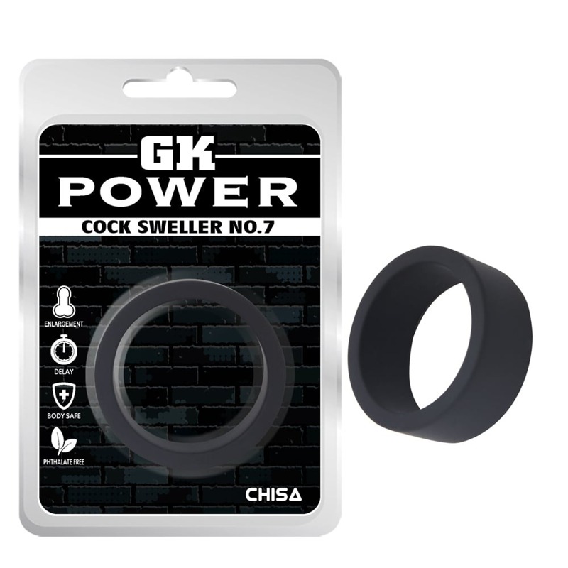 Кільце ерекційне Chisa GK Power Cock Sweller №7, чорне