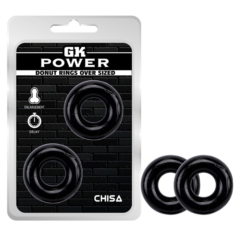 Набір ерекційних кілець Chisa GK Power OVER SIZED, чорний