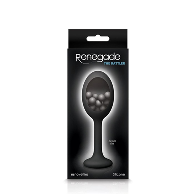 Уникальная анальная пробка RENEGADE RATTLER BLACK
