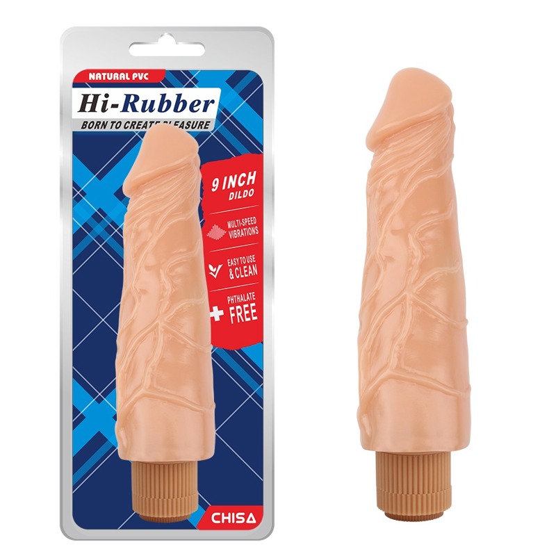 Вібромасажер реалістичний Chisa Hi-Rubber Dildo з яскраво вираженою головкою