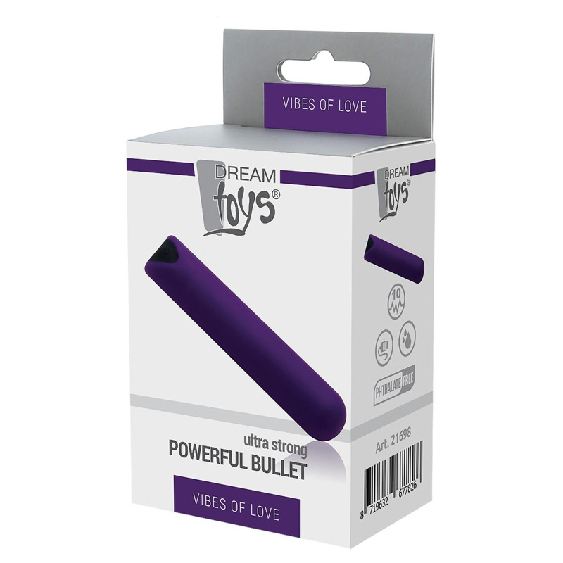 Перезаряжаемая вибропуля POWERFUL BULLET PURPLE