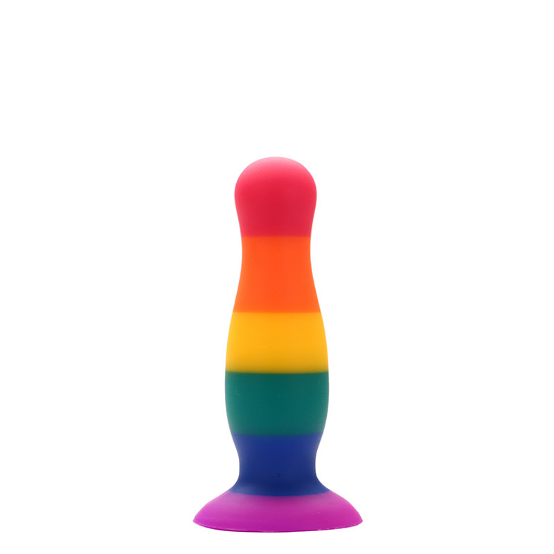 Радужная анальная пробка COLOURFUL LOVE PLUG