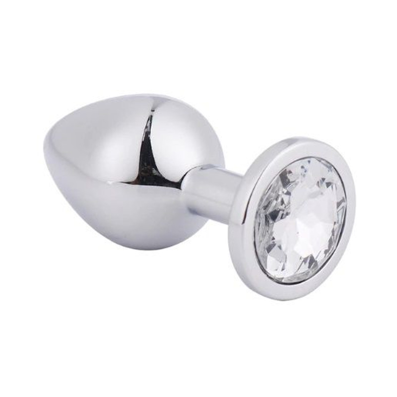 Анальная пробка Silver Metal Diamond, S