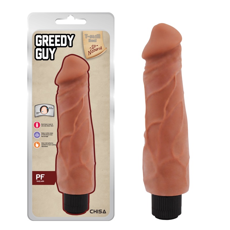 Вібромасажер із кібершкіри Chisa T-skin ReaL Greedy Guy Latin на батарейках