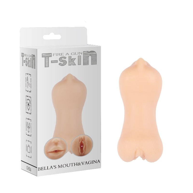 Мастурбатор двосторонній Вагіна та Рот Chisa T-Skin Bella's Mouth & Vagina з кібершкіри