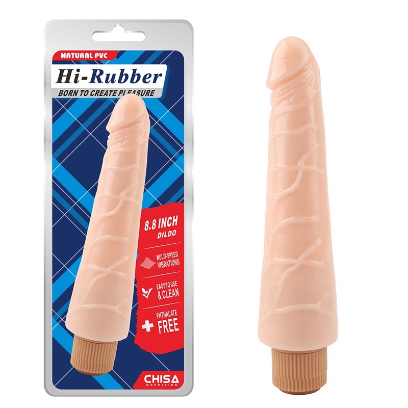 Вібромасажер реалістичний на батарейках Chisa Hi-Rubber, тілесний