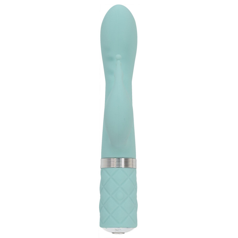 Роскошный вибратор-кролик Pillow Talk - Kinky Teal с кристаллом Сваровски, мощный