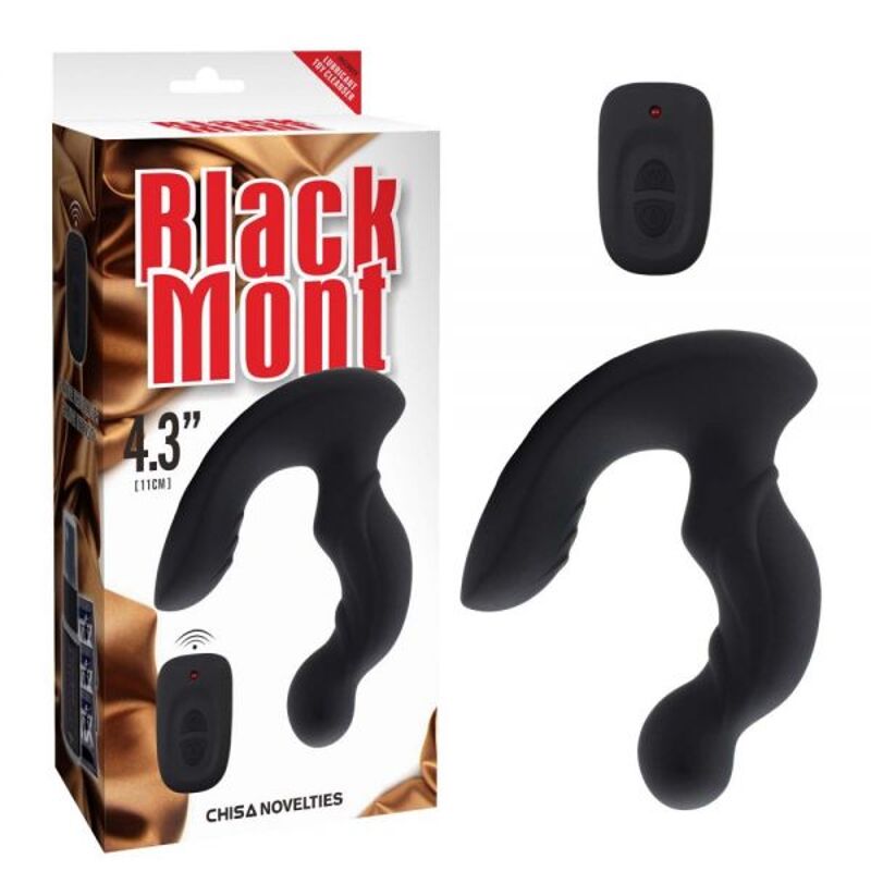 Масажер простати Chisa Black Mont з пультом управління, чорний