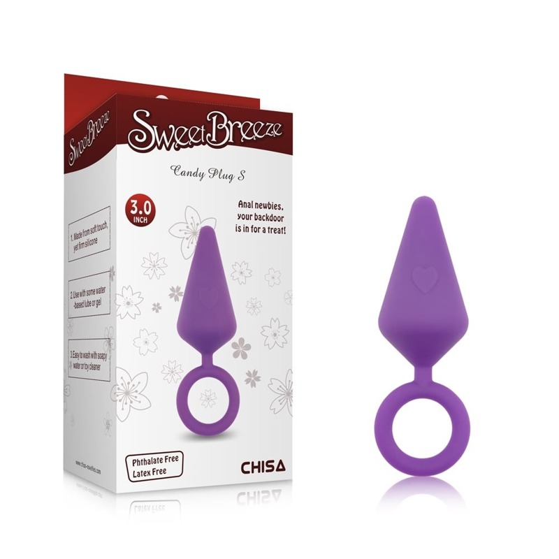 Анальная пробка со стопером Chisa Sweet Breeze фиолетовая, S