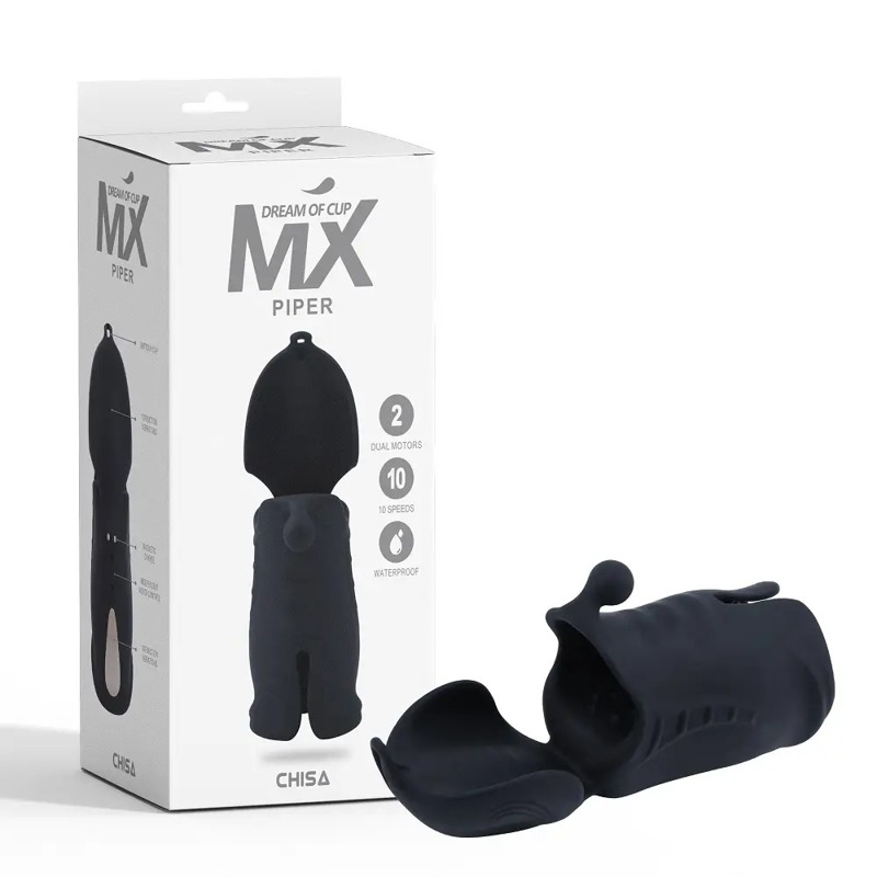 Мастурбатор с вибрацией Chisa MX Piper, черный