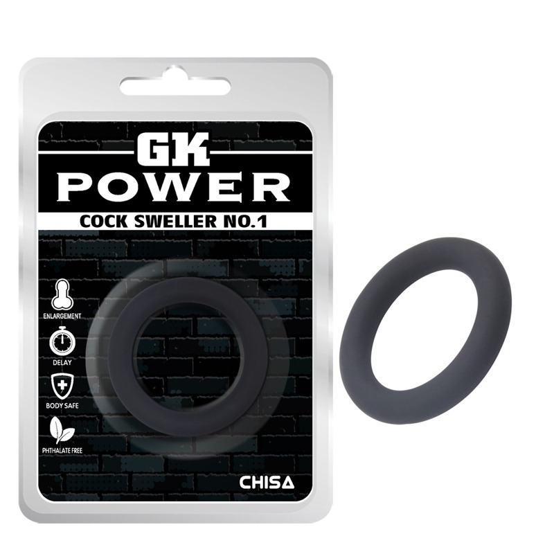 Эрекционное кольцо Chisa GK Power Cock Sweller no.1, черное