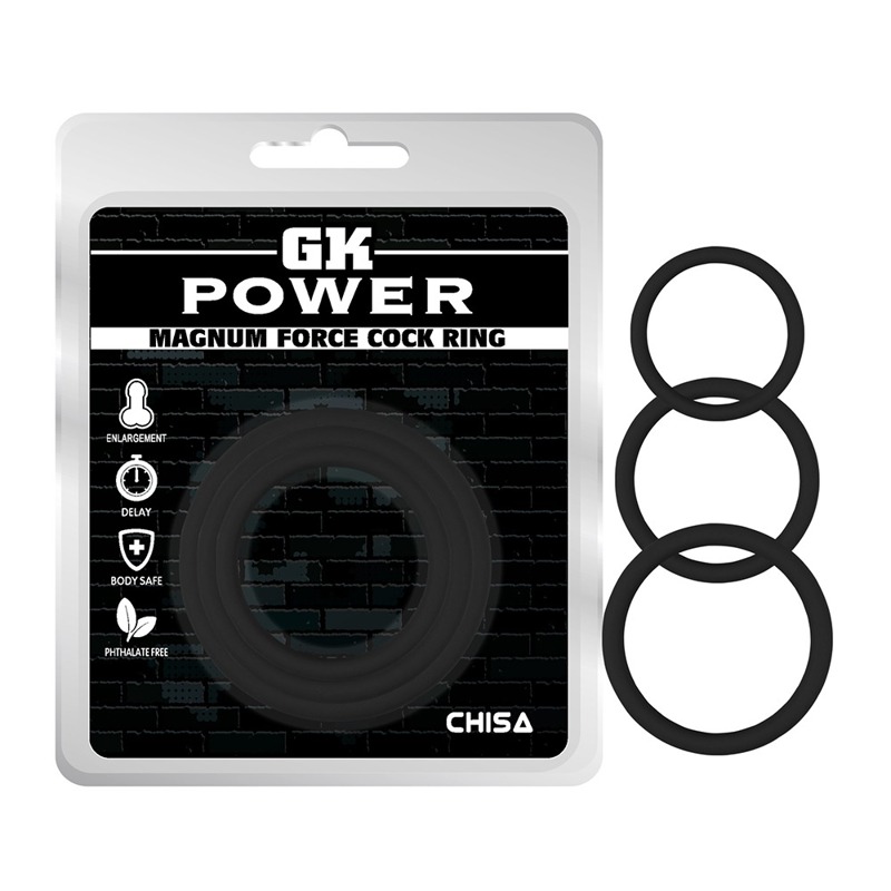 Набір ерекційних кілець Chisa GK Power з різним діаметром, чорний