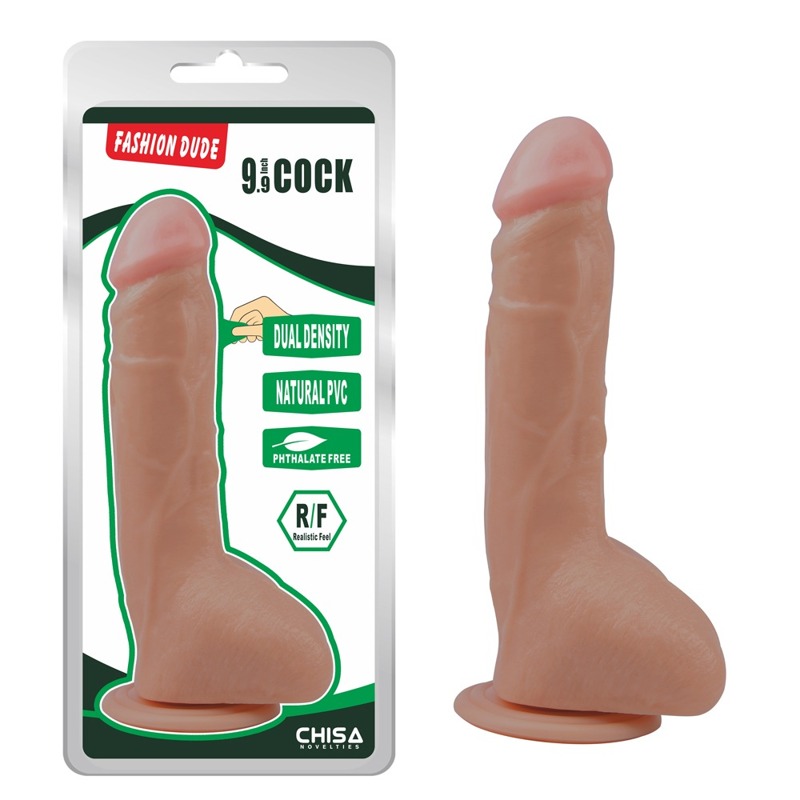 Фалоімітатор реалістичний Chisa Fashion Dude 9,9 Cock на присосці, бежевий