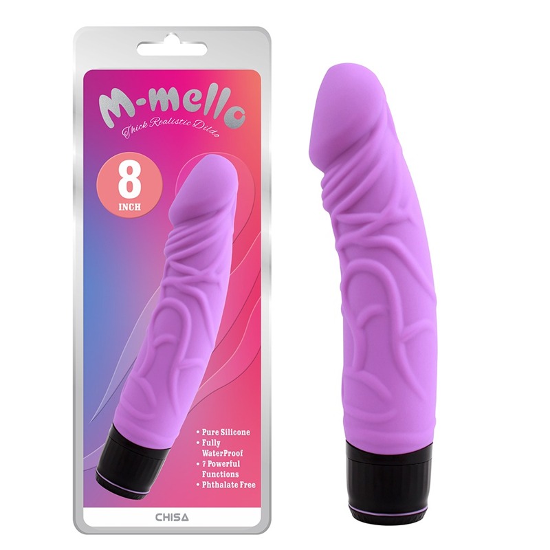 Вібратор силиконовий Chisa M-Mello Thick Realistic, фіолетовий