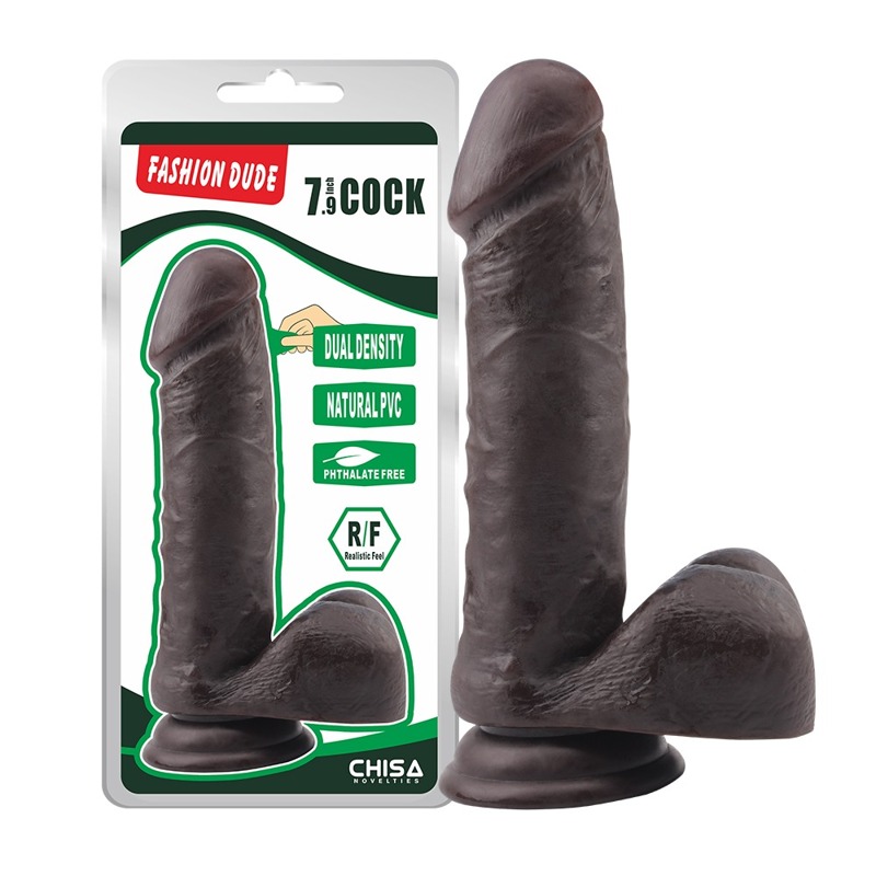 Фалоімітатор коричневий Chisa Fashion Dude 7.9 Cock на присосці