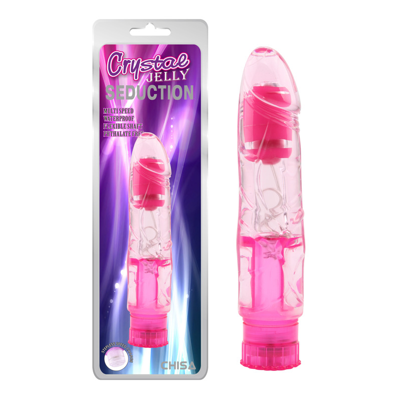 Вібратор реалістичний на батарейках Chisa Crystal Jelly Seduction, рожевий