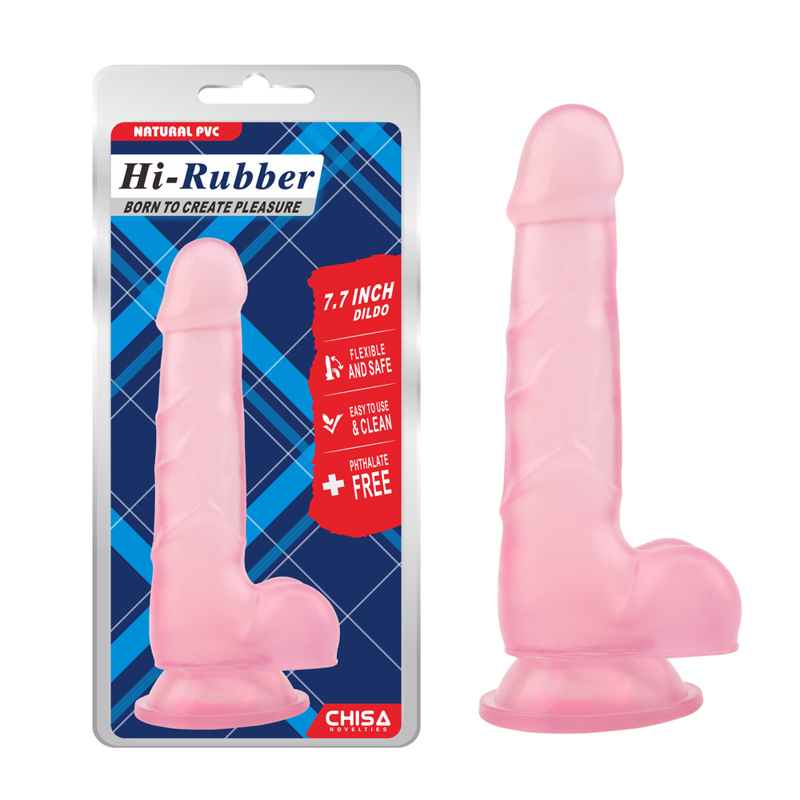 Фалоімітатор на присосці Chisa Hi-Rubber 7.7, рожевий