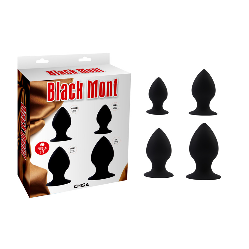 Набор анальных пробок Chisa Black Mont черный