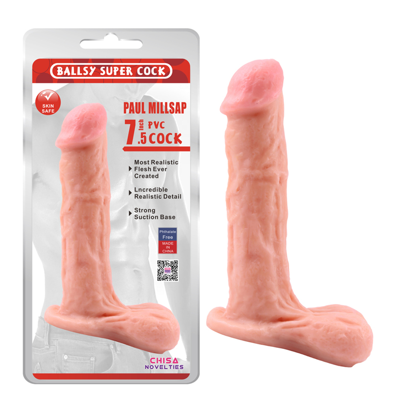 Фалоімітатор реалістичний з мошонкою Chisa Ballsy Super Cock, бежевий