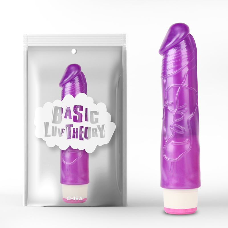 Вібратор реалістичний на батарейках Chisa Basic Luv Theory Sexy Whopper, фіолетовий