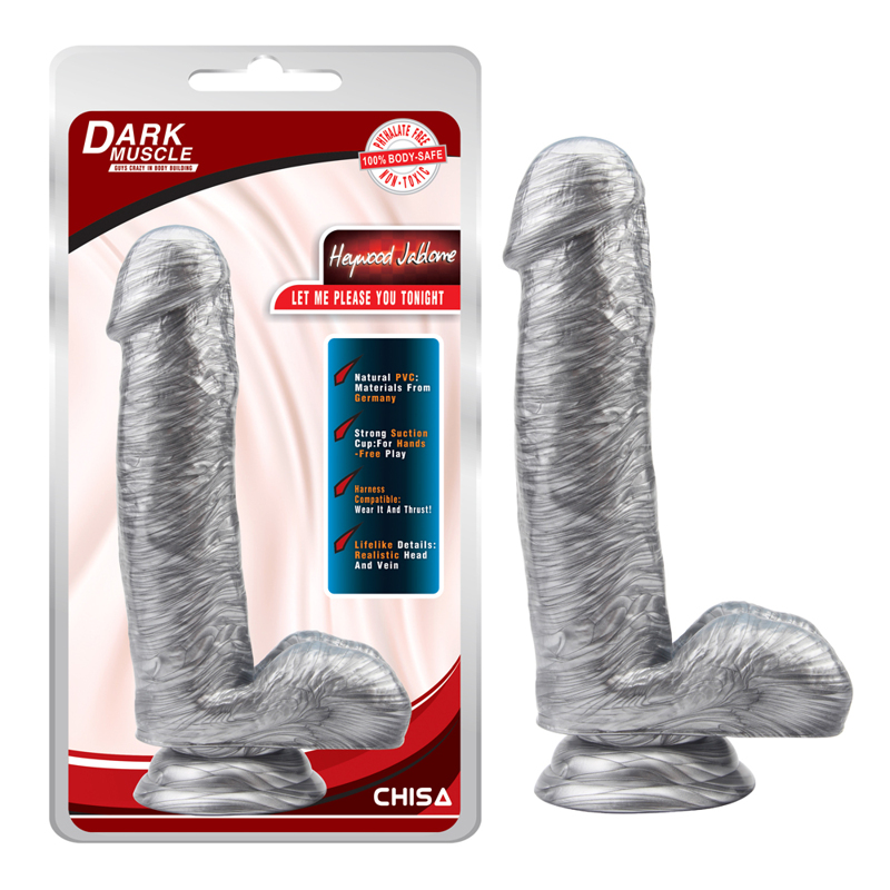 Фалоімітатор реалістичний Chisa Dark Muscle на присосці, сріблястий