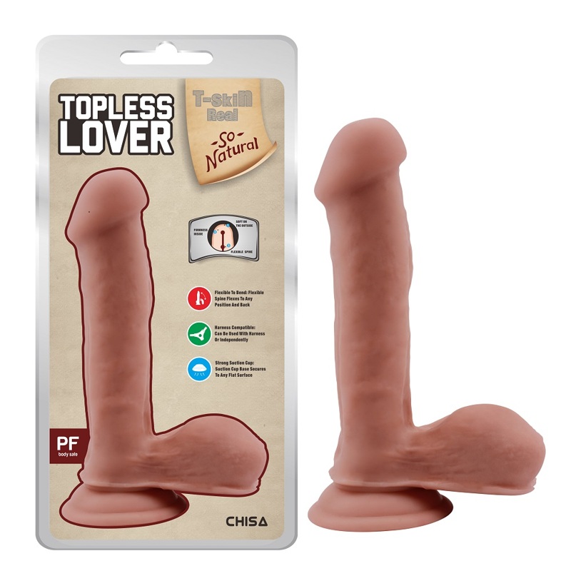 Фалоімітатор на присосці Chisa T-skin ReaL Topless Lover реалістичний, бежевий