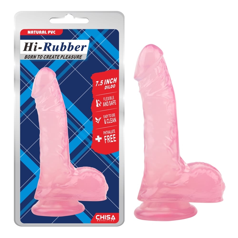 Фалоімітатор реалістичний Chisa HI-RUBBER на присосці, рожевий