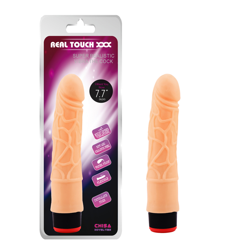 Вібратор реалістичний Chisa Real Touch XXX на батарейках, тілесний