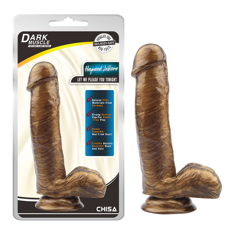Фалоімітор реалістичний на присосці Chisa Dark Muscle, золотистий