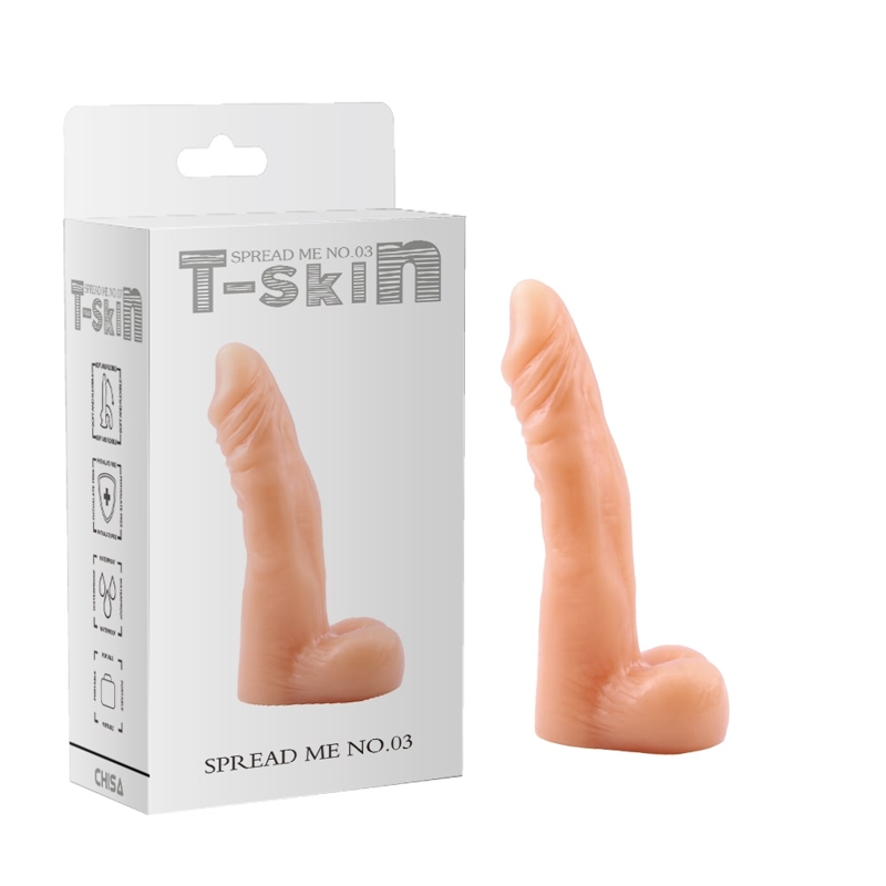 Фалоімітатор реалістичний з мошонкою Chisa T-skin, тілесний