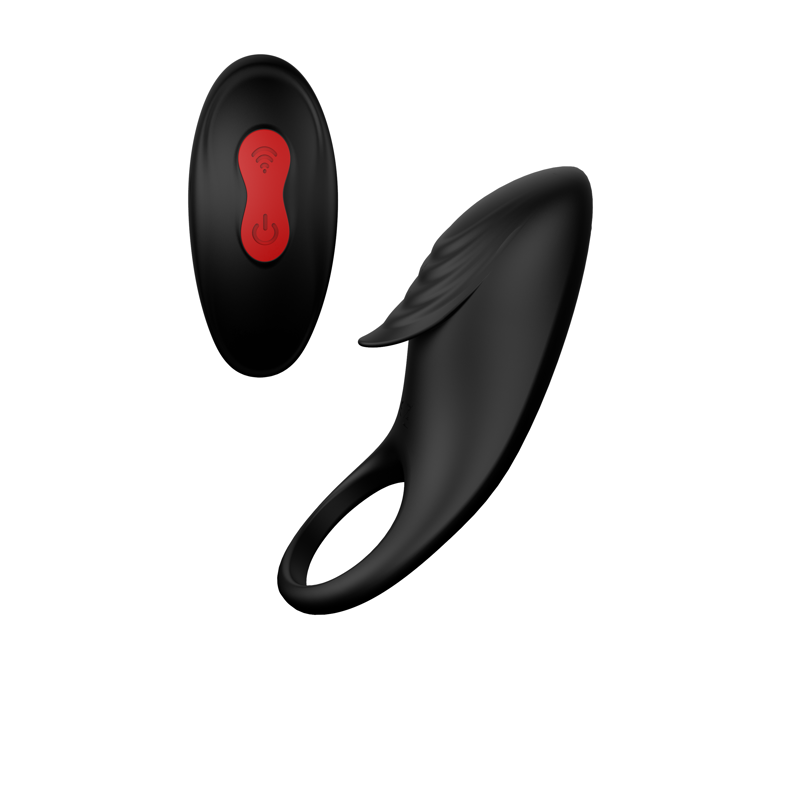 Эрекционное виброкольцо с пультом управления RINGS OF LOVE REMOTE COCKRING BLACK