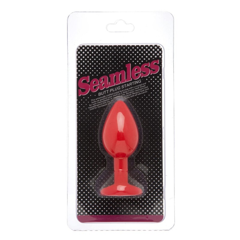 Анальная пробка Red Silicone White Shape M, 8 x 3.5 см