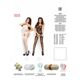 Бодистокинг Passion BS008 white, комбинезон, имитация чулок и пояса